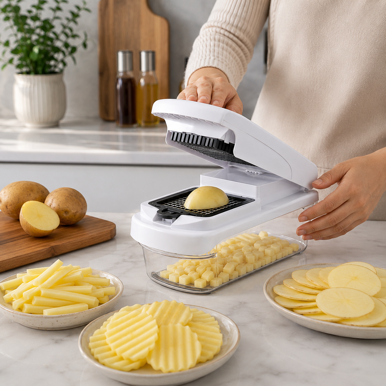 15-in-1 Vegetable Slicer, Dicer & Chopper – Multi-Blade Food Prep Tool