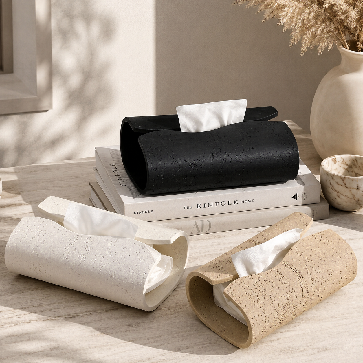 Nordic Sandstone Tissue Box Holder