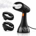 handheld garment steamer with 1500W power and quick wrinkle removal