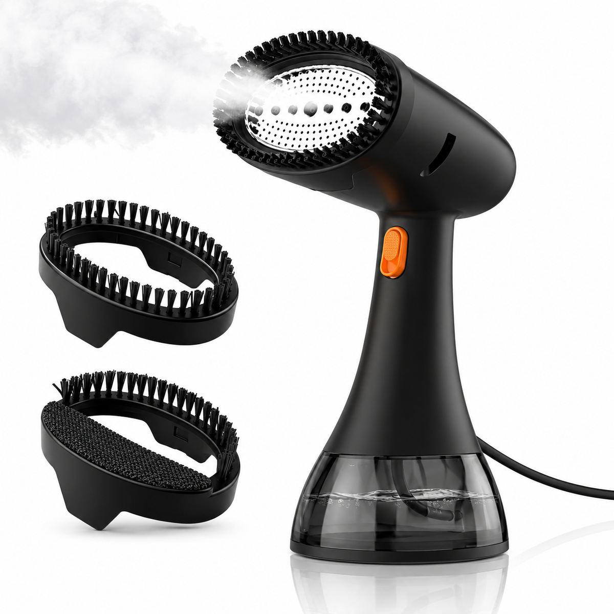 handheld garment steamer with 1500W power and quick wrinkle removal