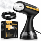 handheld garment steamer with accessories and water tank