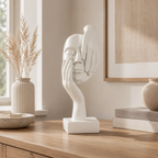 Abstract Face Sculpture – Modern Resin Figurine | Warm Haven