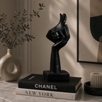 Abstract Face Sculpture – Modern Resin Figurine | Warm Haven