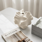 Sculptural Wavy Ceramic Vase – Modern Scandinavian Flower & Home Decor