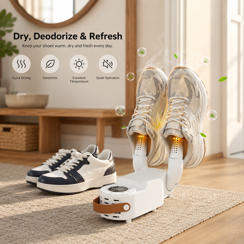FoldDry™ Smart Shoe Dryer & Deodorizer | Fast Heat UV Shoe Care