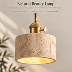 Natural Stone Pendant Light – Modern Scandinavian Ceiling Lamp