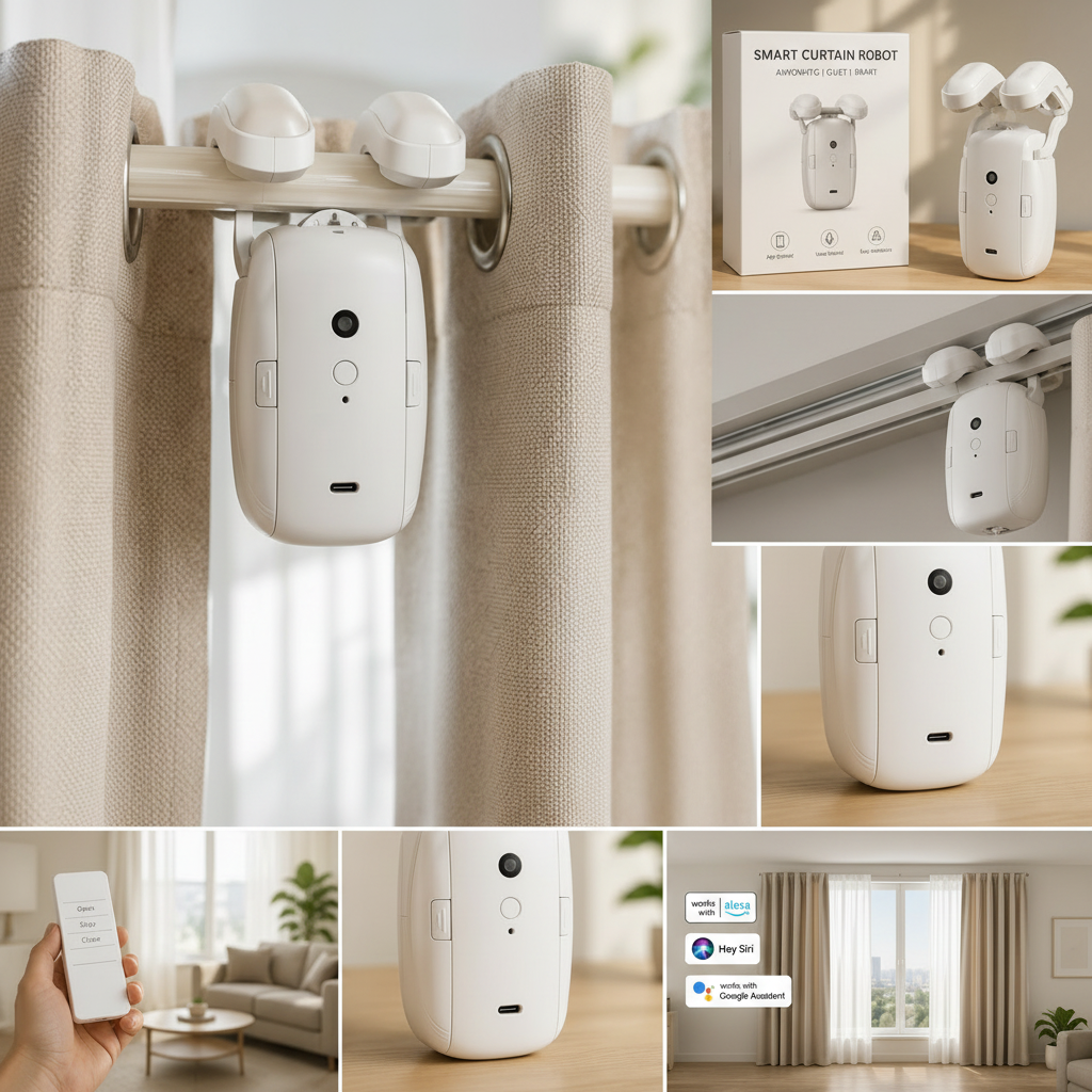 Smart Curtain Robot – Opener with Alexa, Siri & Google Assistant
