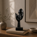 Abstract Face Sculpture – Modern Resin Figurine | Warm Haven