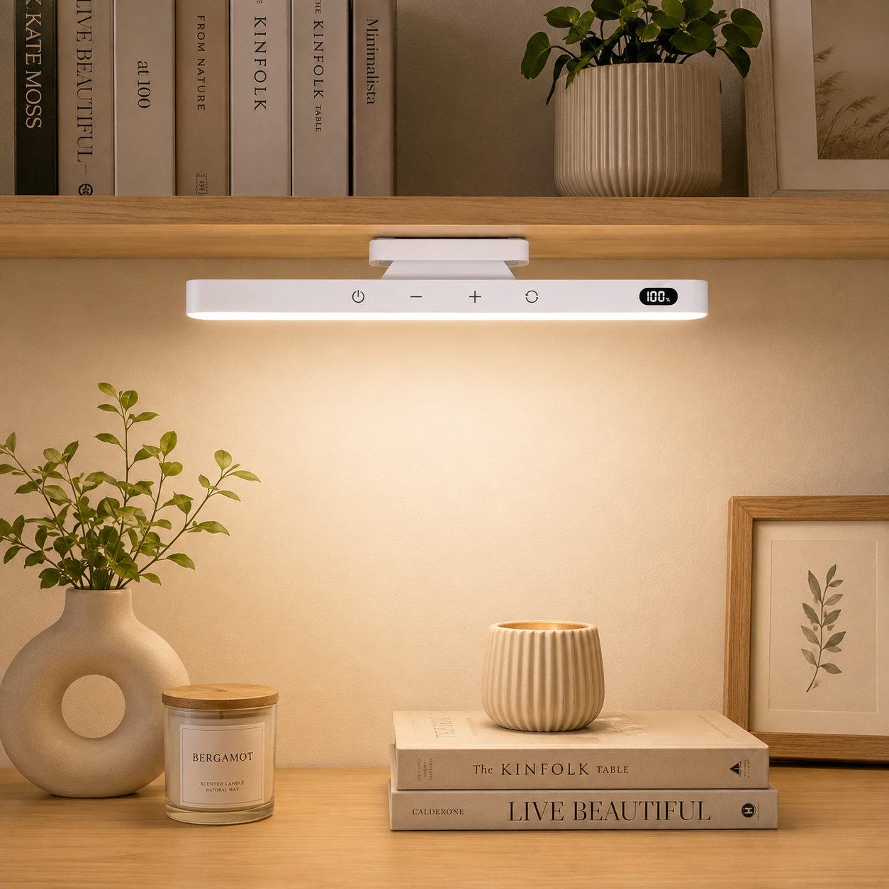 Rechargeable Magnetic LED Table Lamp – Touch Control & Adjustable Light