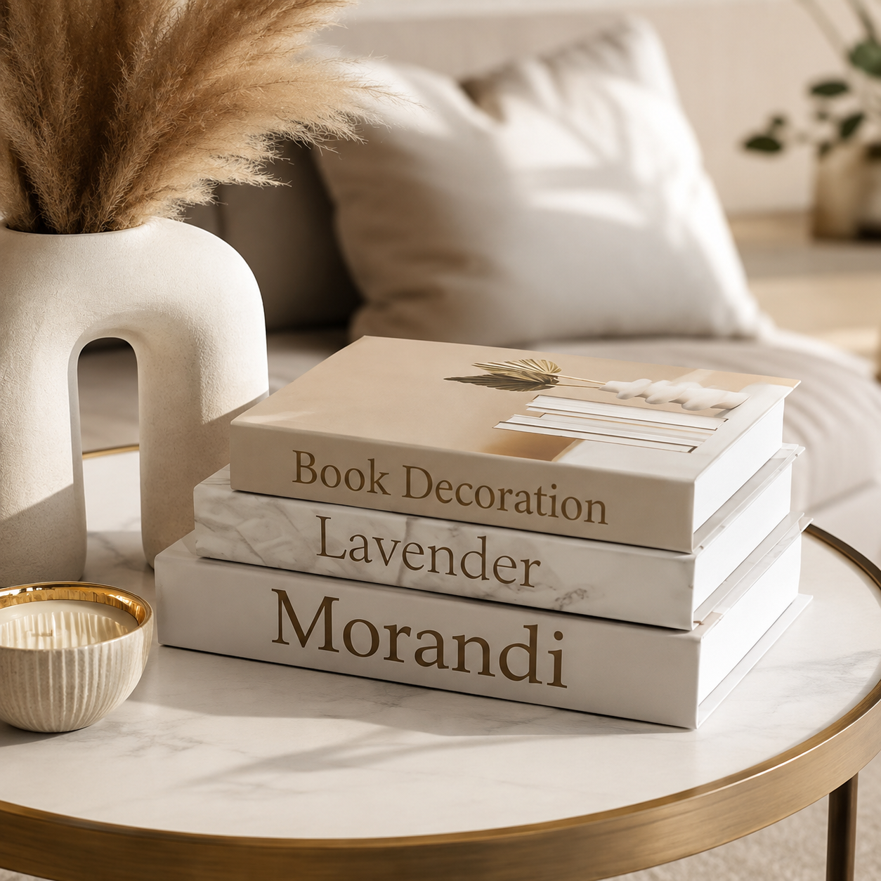 Luxe Decorative Faux Book Set (3-Piece) – Designer Coffee Table Decor