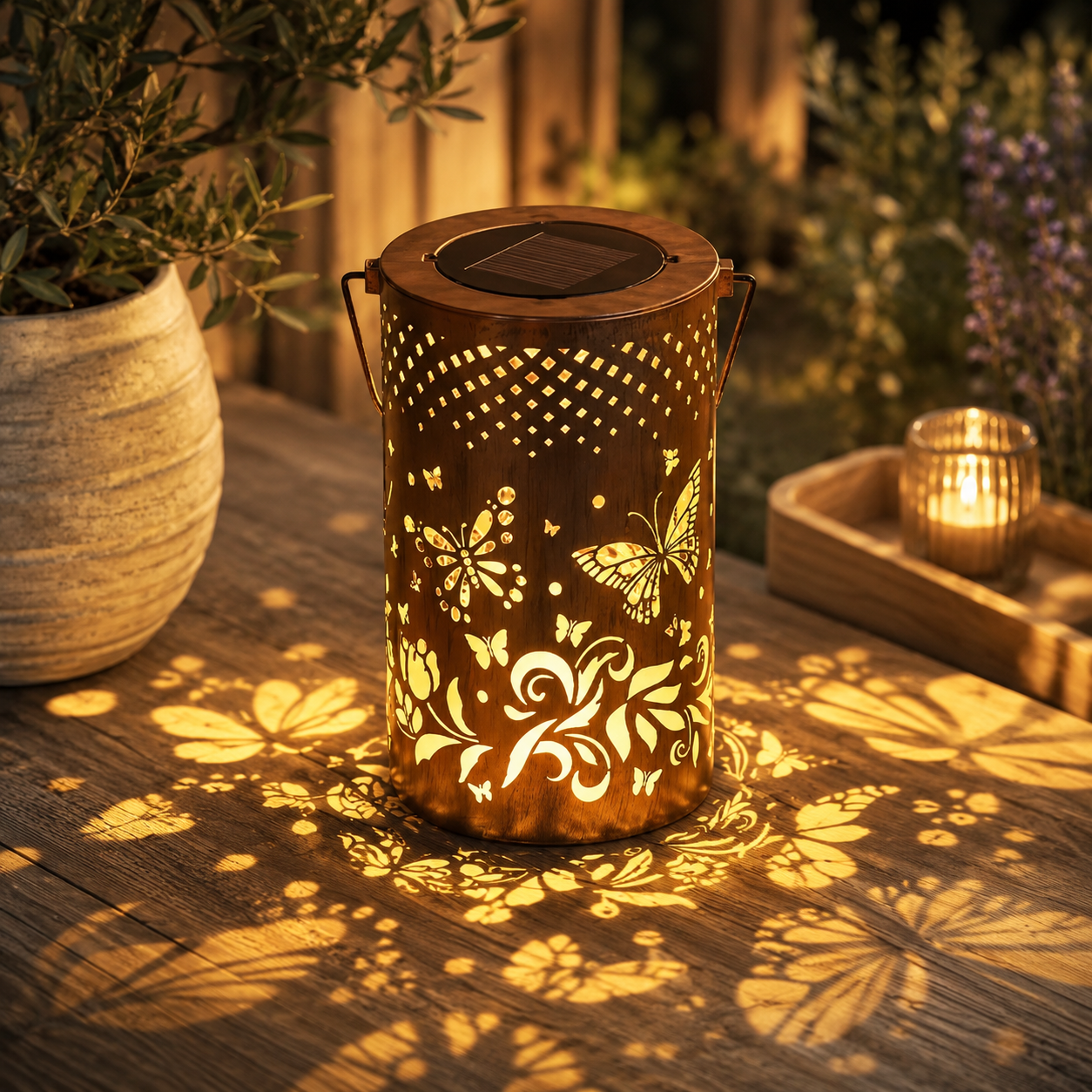 Vintage Solar Hanging Lantern – Waterproof Garden & Balcony Light