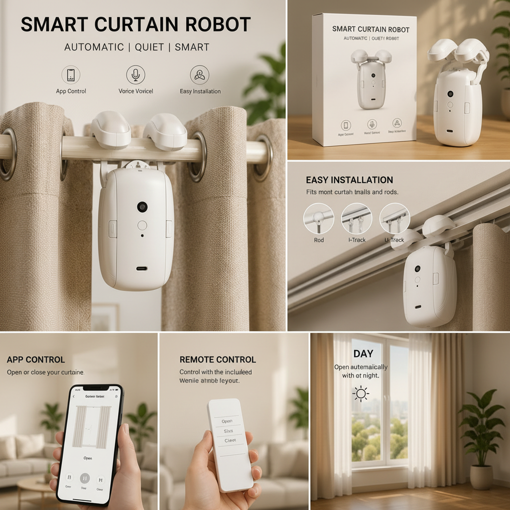 Smart Curtain Robot – Opener with Alexa, Siri & Google Assistant
