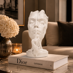 Modern Abstract Face Sculpture – Elegant Resin Home Decor