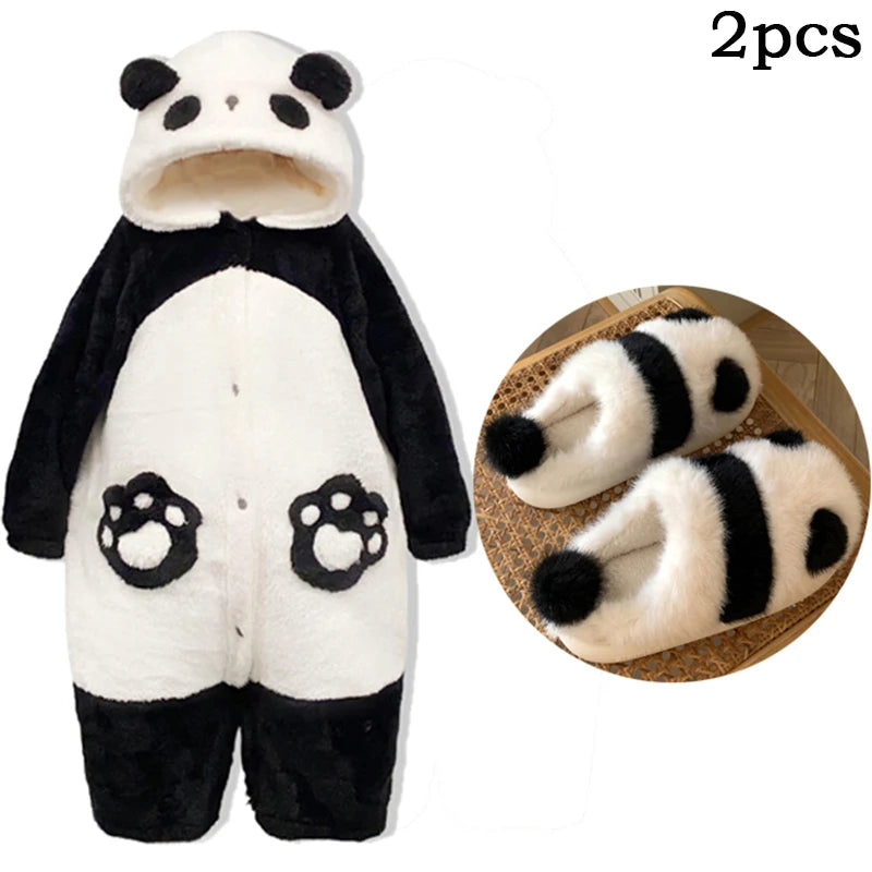 Winter Unisex Panda Kigurumi Onesie