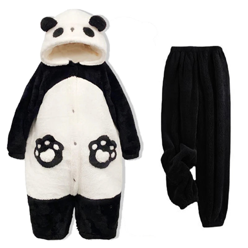 Winter Unisex Panda Kigurumi Onesie