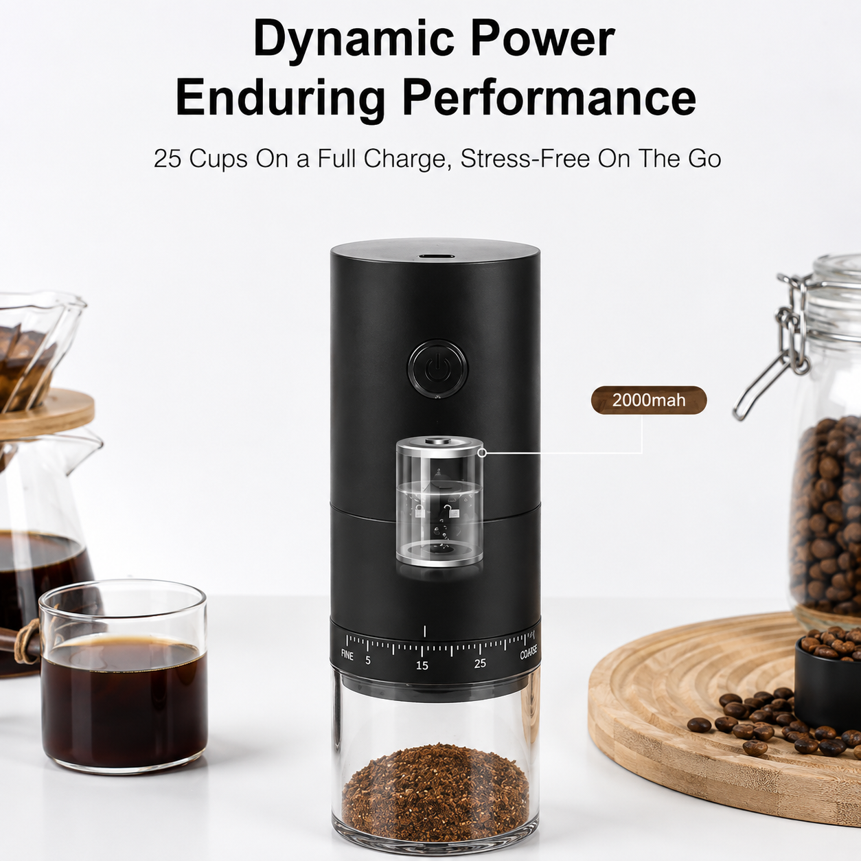 Portable Electric Coffee Grinder – 38 Adjustable Grind Settings | Warm Haven