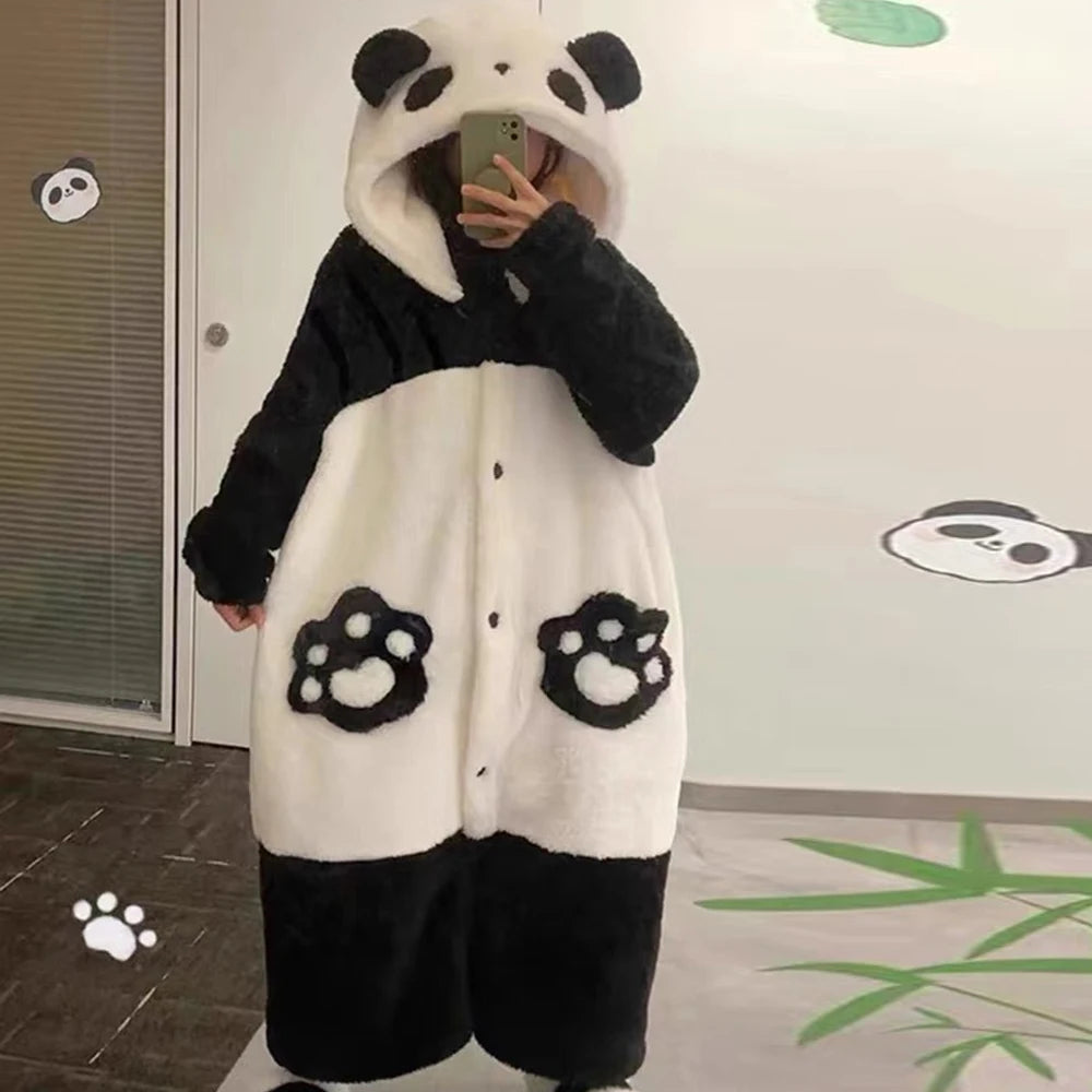 Winter Unisex Panda Kigurumi Onesie