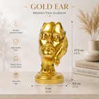 Modern Abstract Face Sculpture – Elegant Resin Home Decor