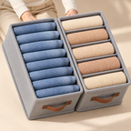 Handbag storage organizer box in gray without dividers for neat and accessible closet storage
