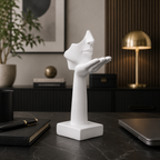 Abstract Face Sculpture – Modern Resin Figurine | Warm Haven