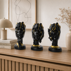 Modern Abstract Face Sculpture – Elegant Resin Home Decor