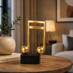 Golden Melody – Elegant Musical Note Sculpture