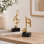 Golden Melody – Elegant Musical Note Sculpture