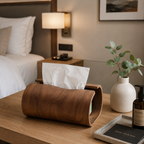 Natural Wood Tissue Box Cover – Rustic Scandinavian Tissue Holder