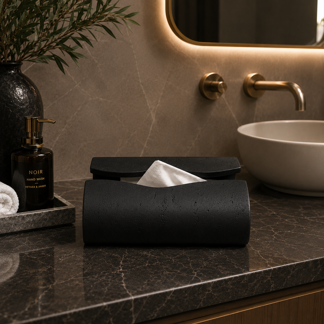 Nordic Sandstone Tissue Box Holder