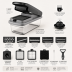 15-in-1 Vegetable Slicer, Dicer & Chopper – Multi-Blade Food Prep Tool