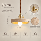 Natural Stone Pendant Light – Modern Scandinavian Ceiling Lamp