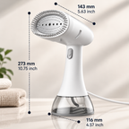 handheld garment steamer with 1500W power and quick wrinkle removal