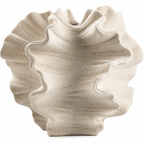 Sculptural Wavy Ceramic Vase – Modern Scandinavian Flower & Home Decor