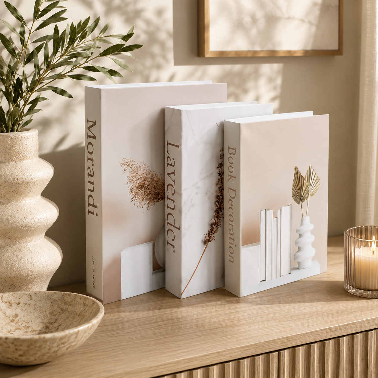 Luxe Decorative Faux Book Set (3-Piece) – Designer Coffee Table Decor