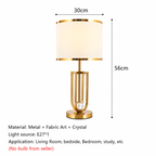 Nordic Luxe Bedside Table Lamp – Elegant Gold & White