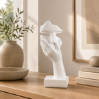 Abstract Face Sculpture – Modern Resin Figurine | Warm Haven