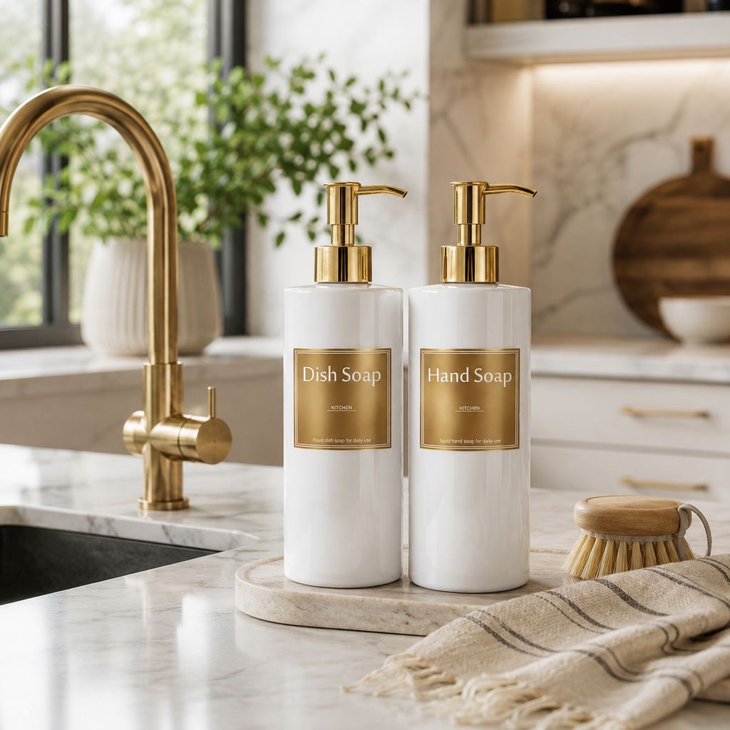 Elegant Refillable Soap Dispenser Set