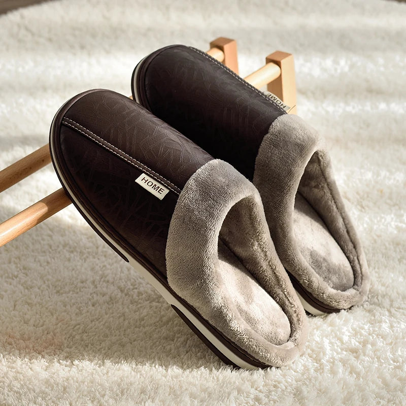 Fur Cotton Lining Winter Slippers