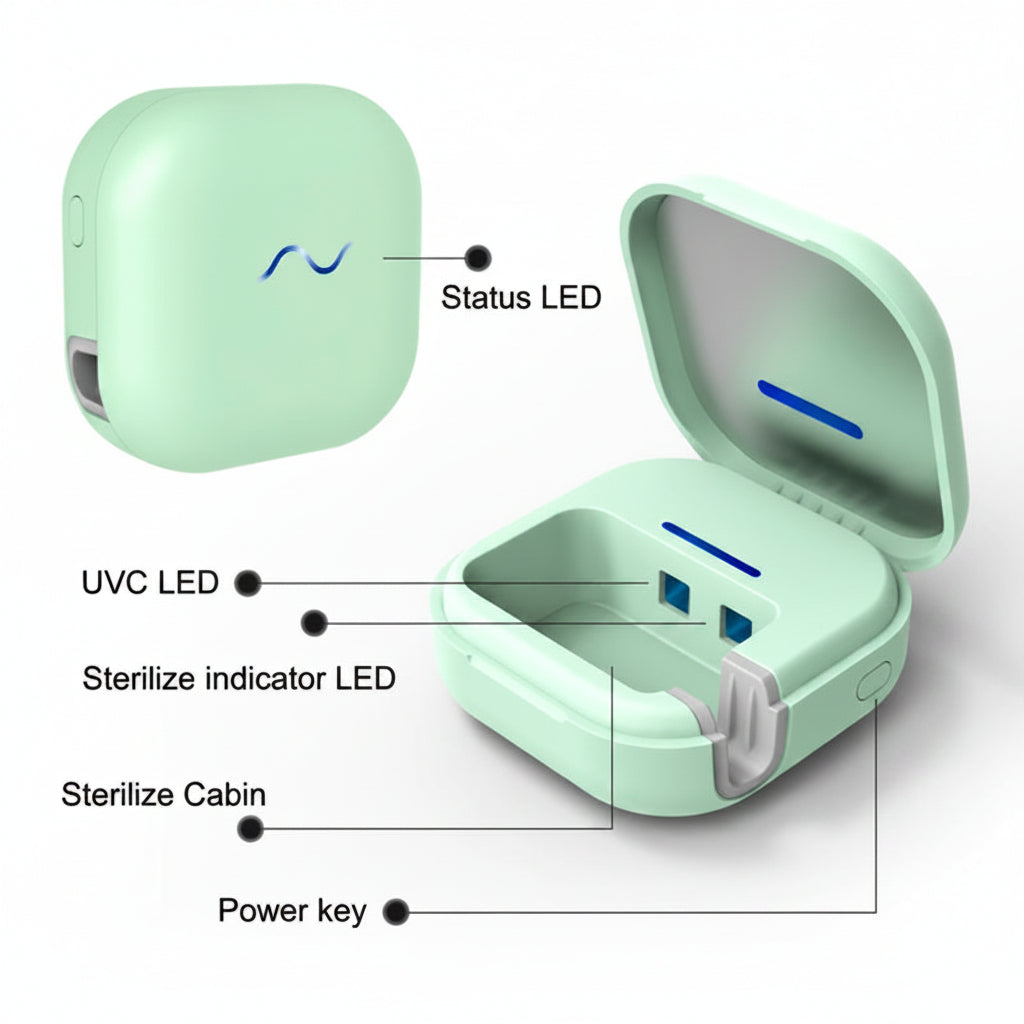 Portable UV Toothbrush Sterilizer – Rechargeable Travel Sanitizing Case