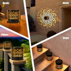 Solar Mandala Wall Lights (2-Pack) – Waterproof LED Garden & Fence Lights