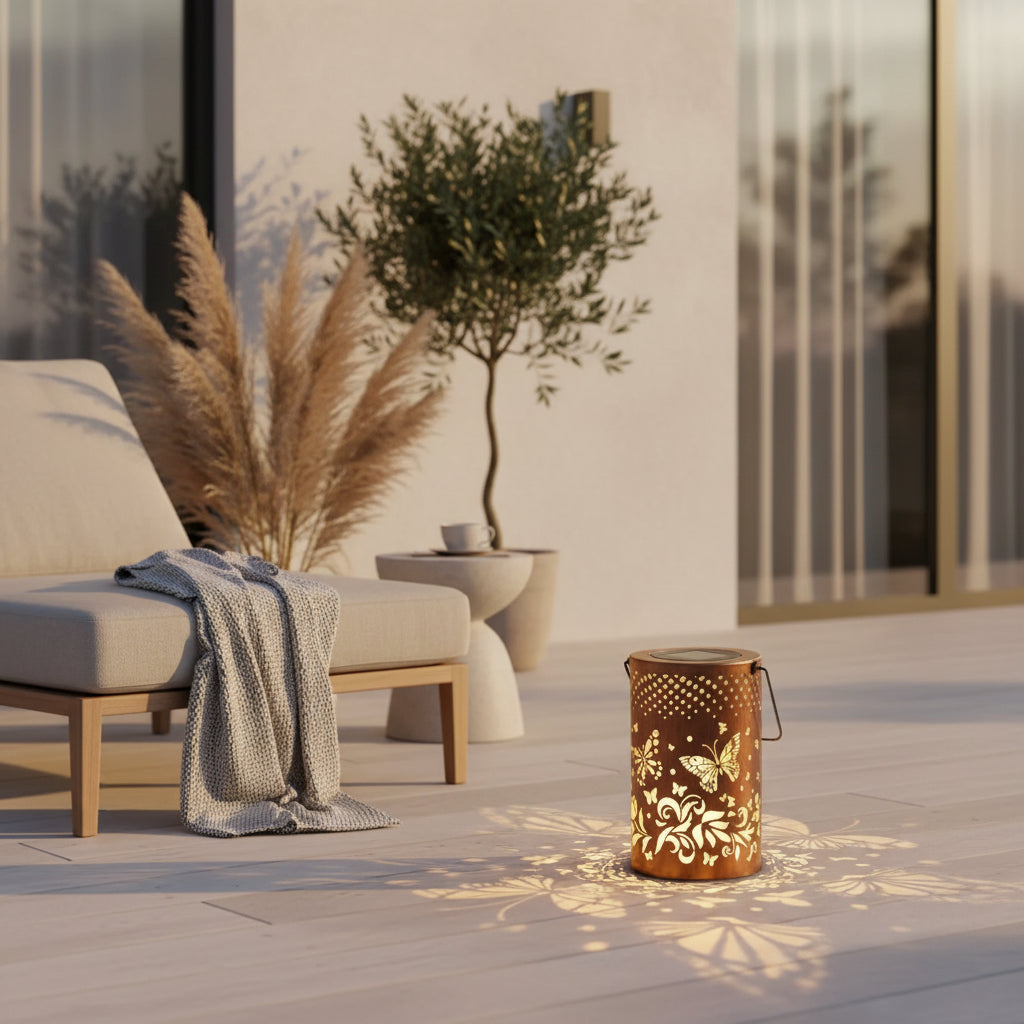 Vintage Solar Hanging Lantern – Waterproof Garden & Balcony Light