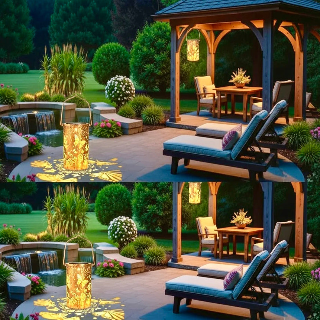Vintage Solar Hanging Lantern – Waterproof Garden & Balcony Light