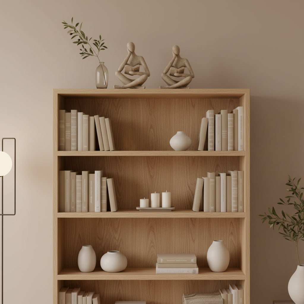 Abstract Thinker Sculpture – Modern Resin Bookshelf & Home Decor