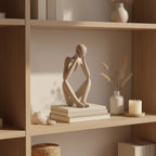 Abstract Thinker Sculpture – Nordic Resin Figurine for Modern Home Decor