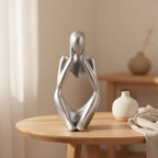 Abstract Thinker Sculpture – Nordic Resin Figurine for Modern Home Decor