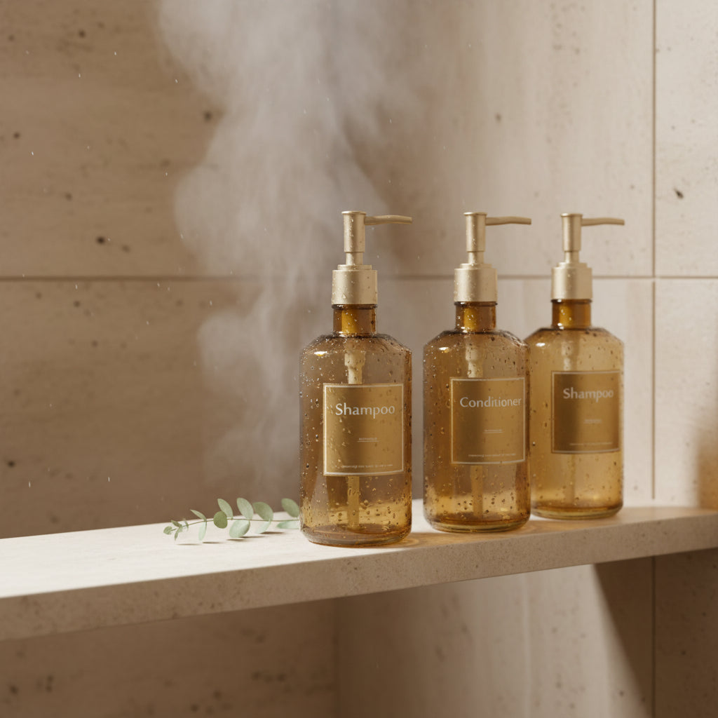 3-Piece Shower Soap Dispenser Set – Shampoo, Conditioner & Body Wash