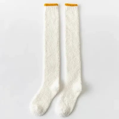 Women's Winter Coral Fleece Over-Knee High Socks