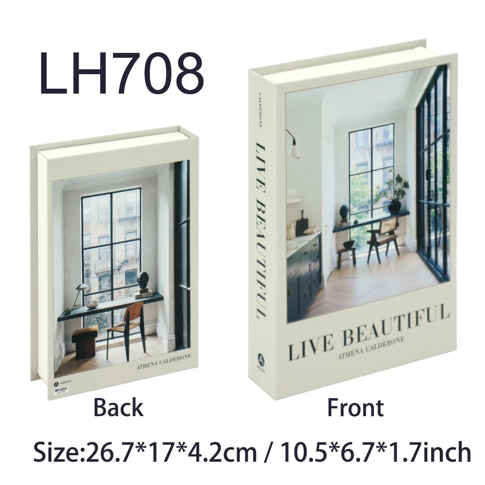 Luxe Decorative Faux Book Box – Minimalist Coffee Table Accent
