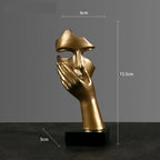 Abstract Face Sculpture – Modern Resin Figurine | Warm Haven
