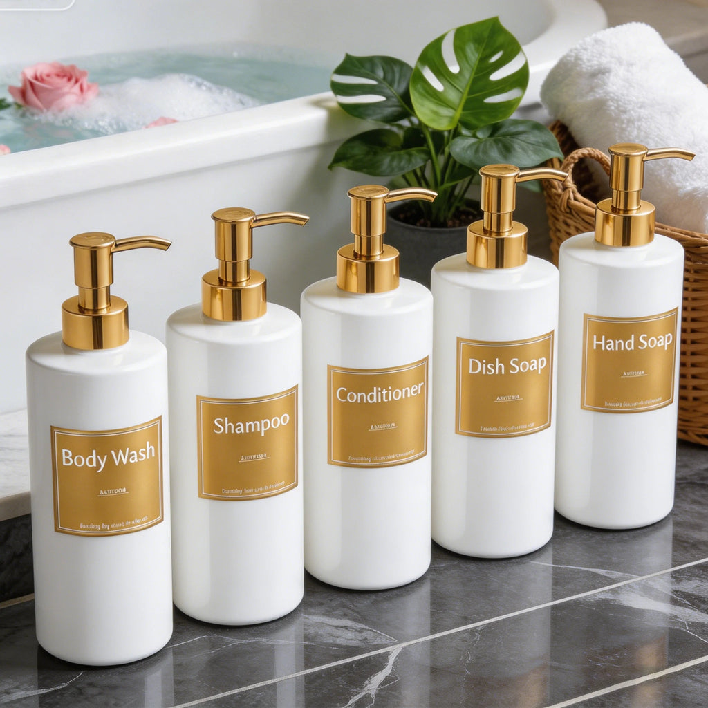 Elegant Refillable Soap Dispenser Set